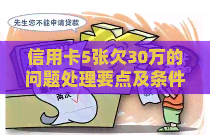 信用卡5张欠30万的问题处理要点及条件
