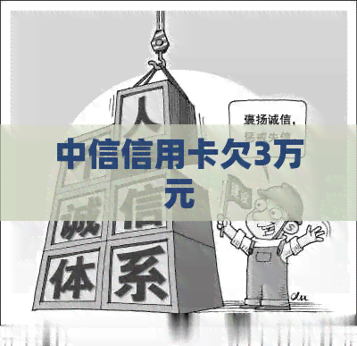 中信信用卡欠3万元