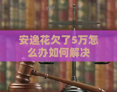 安逸花欠了5万怎么办如何解决