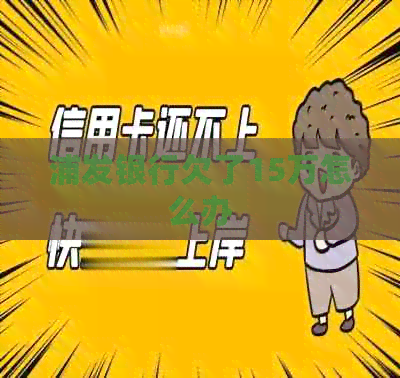 浦发银行欠了15万怎么办