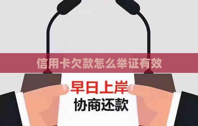 信用卡欠款怎么举证有效