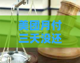 美团月付三天没还怎么办