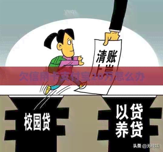 欠信用卡支付宝20万怎么办