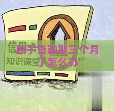 原子贷逾期三个月了怎么办