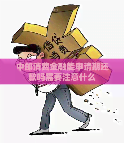 中邮消费金融能申请期还款吗需要注意什么