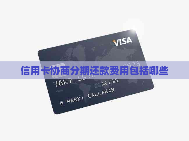 信用卡协商分期还款费用包括哪些