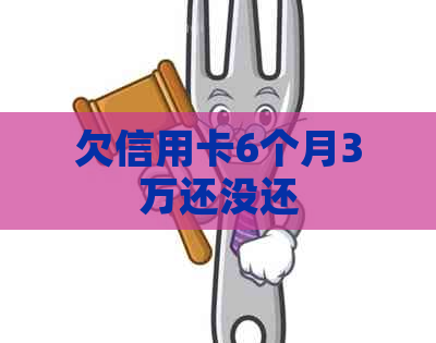 欠信用卡6个月3万还没还