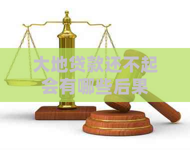 大地贷款还不起会有哪些后果