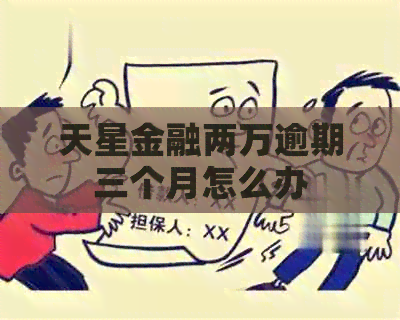 天星金融两万逾期三个月怎么办