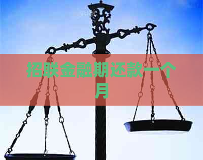 招联金融期还款一个月
