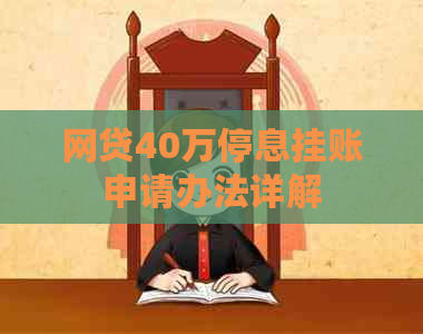 网贷40万停息挂账申请办法详解