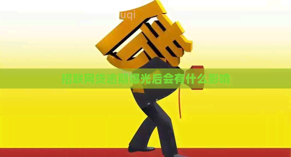 招联网贷逾期曝光后会有什么影响
