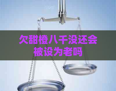 欠甜橙八千没还会被设为老吗