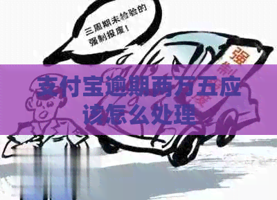 支付宝逾期两万五应该怎么处理