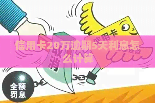 信用卡20万逾期5天利息怎么计算