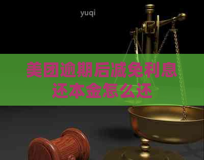 美团逾期后减免利息还本金怎么还