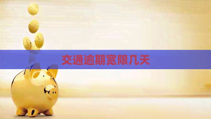 交通逾期宽限几天