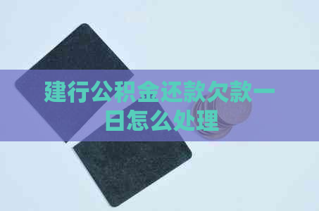 建行公积金还款欠款一日怎么处理