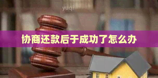 协商还款后于成功了怎么办