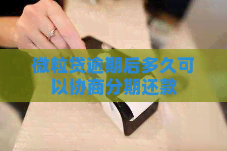 微粒贷逾期后多久可以协商分期还款