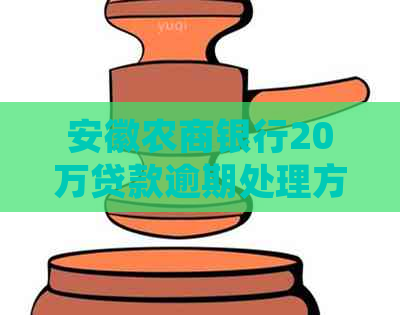 安徽农商银行20万贷款逾期处理方式及后果