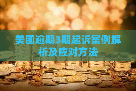 美团逾期3期起诉案例解析及应对方法