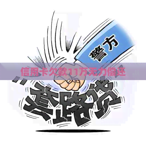 信用卡欠款11万无力偿还
