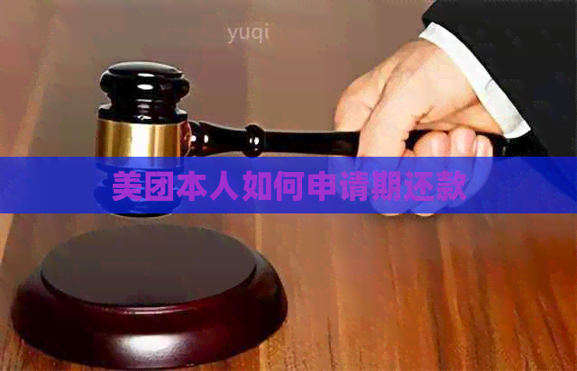 美团本人如何申请期还款