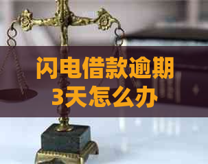 闪电借款逾期3天怎么办
