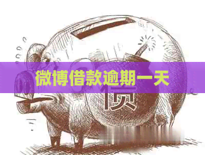 微博借款逾期一天