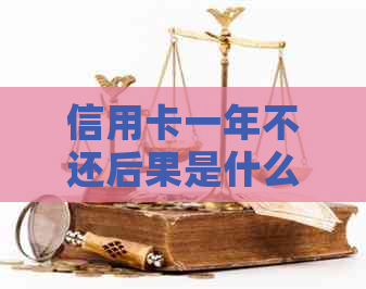 信用卡一年不还后果是什么严重