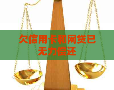 欠信用卡和网贷已无力偿还