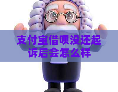 支付宝借呗没还起诉后会怎么样