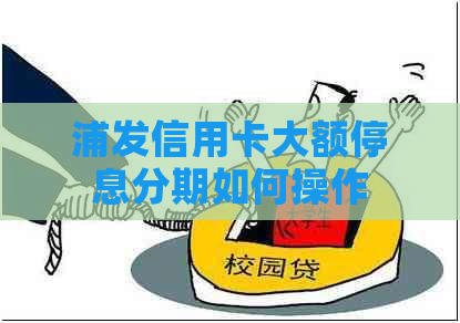 浦发信用卡大额停息分期如何操作