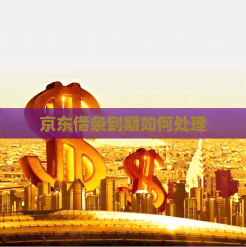 京东借条到期如何处理