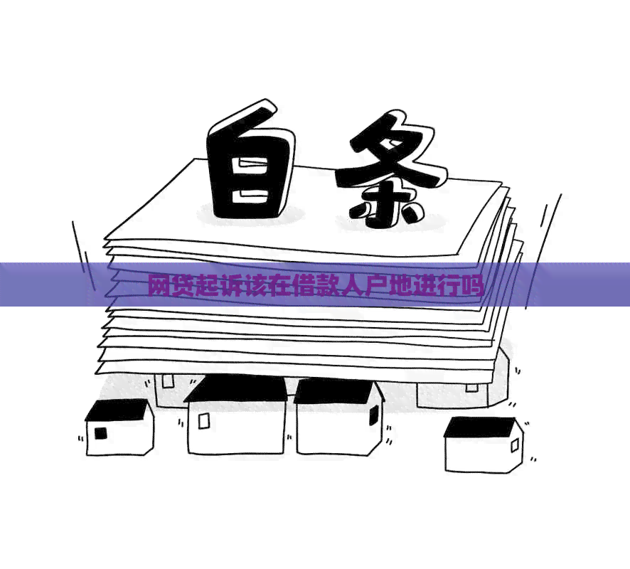 网贷起诉该在借款人户地进行吗