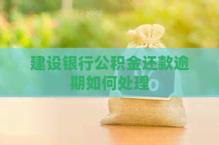 建设银行公积金还款逾期如何处理