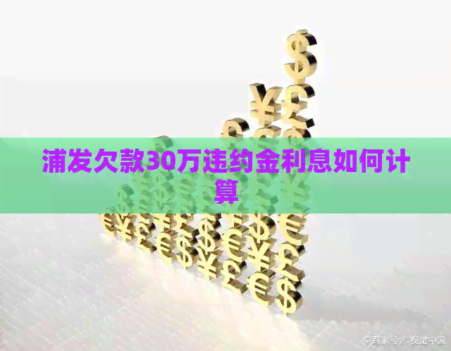 浦发欠款30万违约金利息如何计算