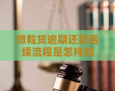 微粒贷逾期还款后续流程是怎样的