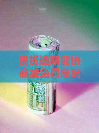 民贷逾期能协商减免罚息吗