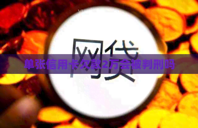 单张信用卡欠款2万会被判刑吗