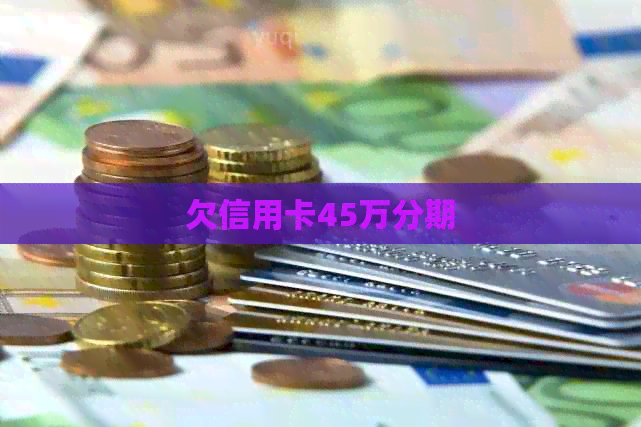 欠信用卡45万分期