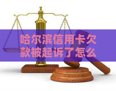 哈尔滨信用卡欠款被起诉了怎么办