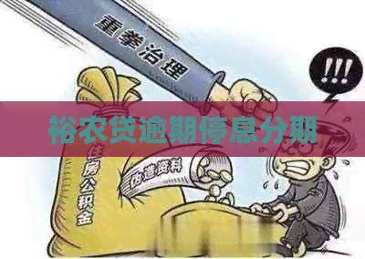 裕农贷逾期停息分期