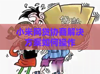 小米网贷协商解决方案如何操作