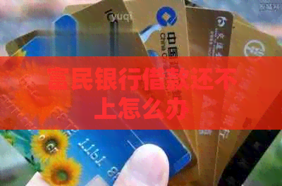 富民银行借款还不上怎么办
