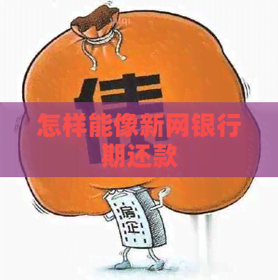 怎样能像新网银行期还款