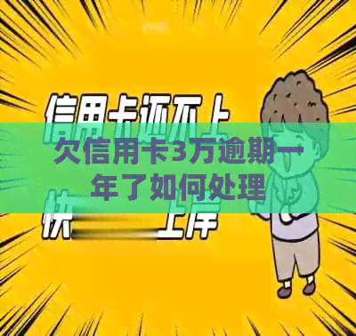 欠信用卡3万逾期一年了如何处理