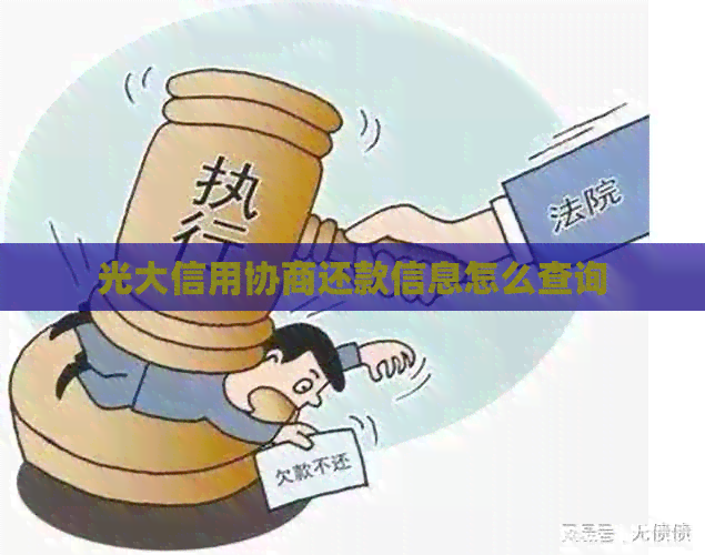 光大信用协商还款信息怎么查询