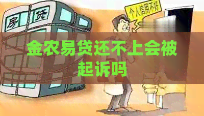 金农易贷还不上会被起诉吗